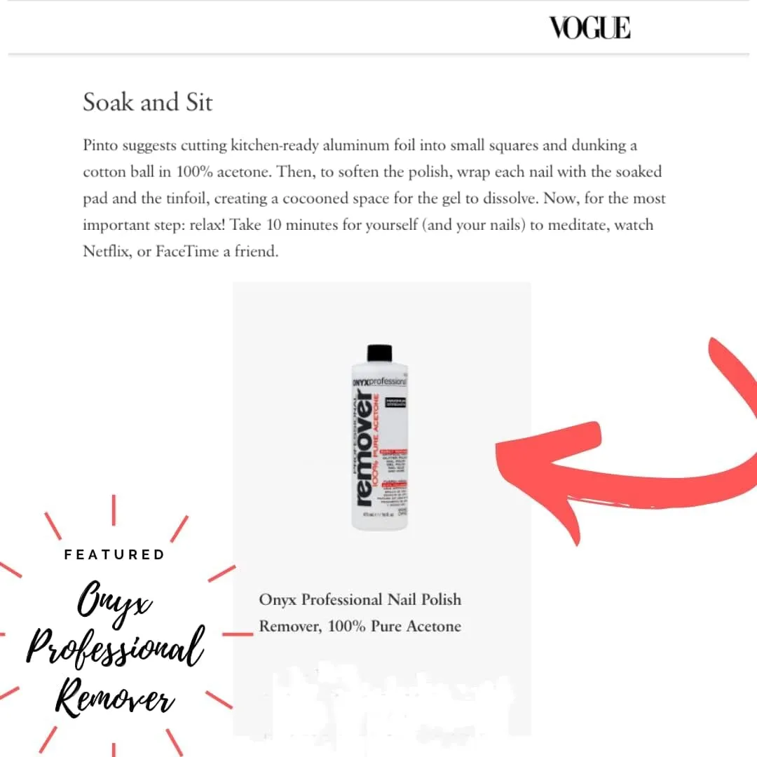 Onyx Professional 100% Acetone Gel Polish Remover
