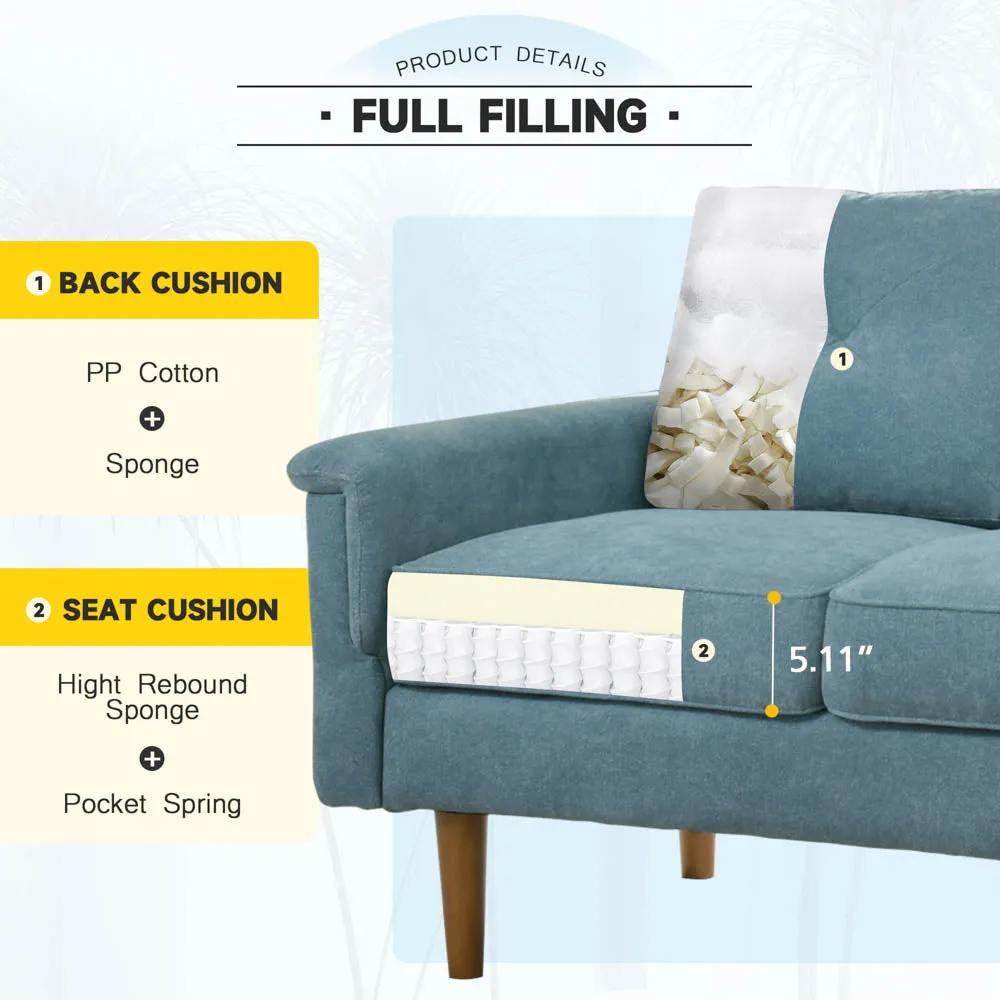 Ovios Living Room 71.65'' Wide 3-Seats Sofa Multiple Colour
