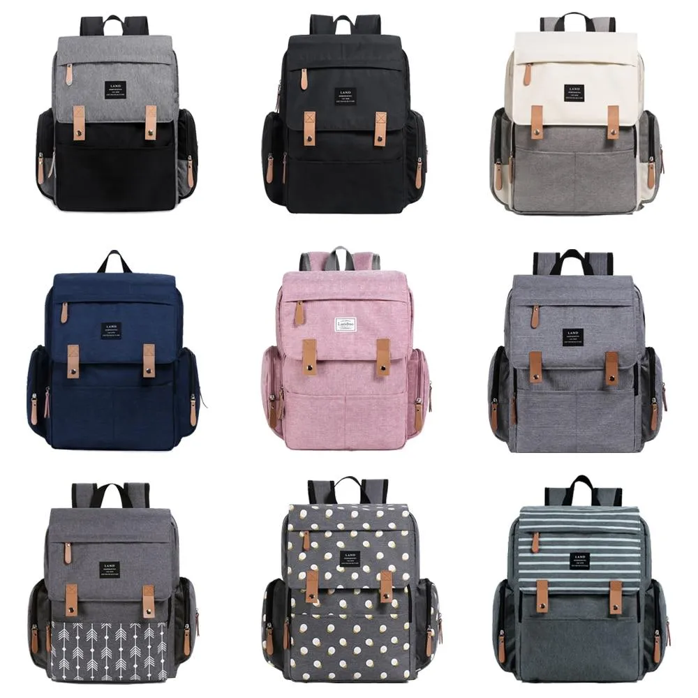 Parents Multifunction Large Capacity Travel Nappy Backpacks With Changing Mat