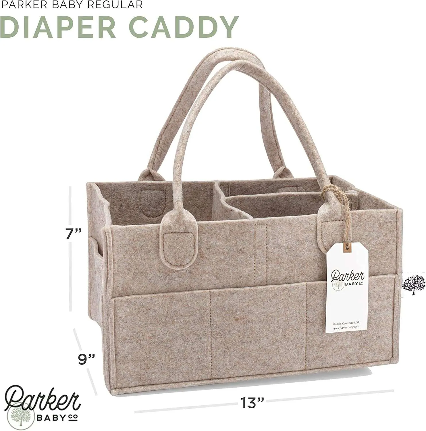 Parker Baby Diaper Caddy - Oatmeal
