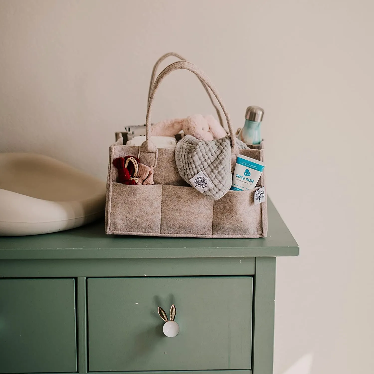 Parker Baby Diaper Caddy - Oatmeal