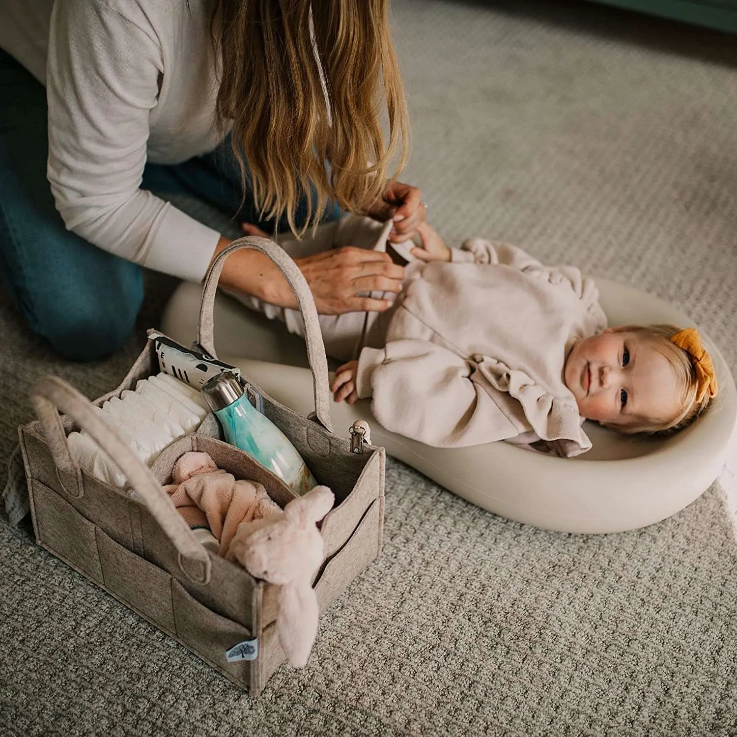 Parker Baby Diaper Caddy - Oatmeal
