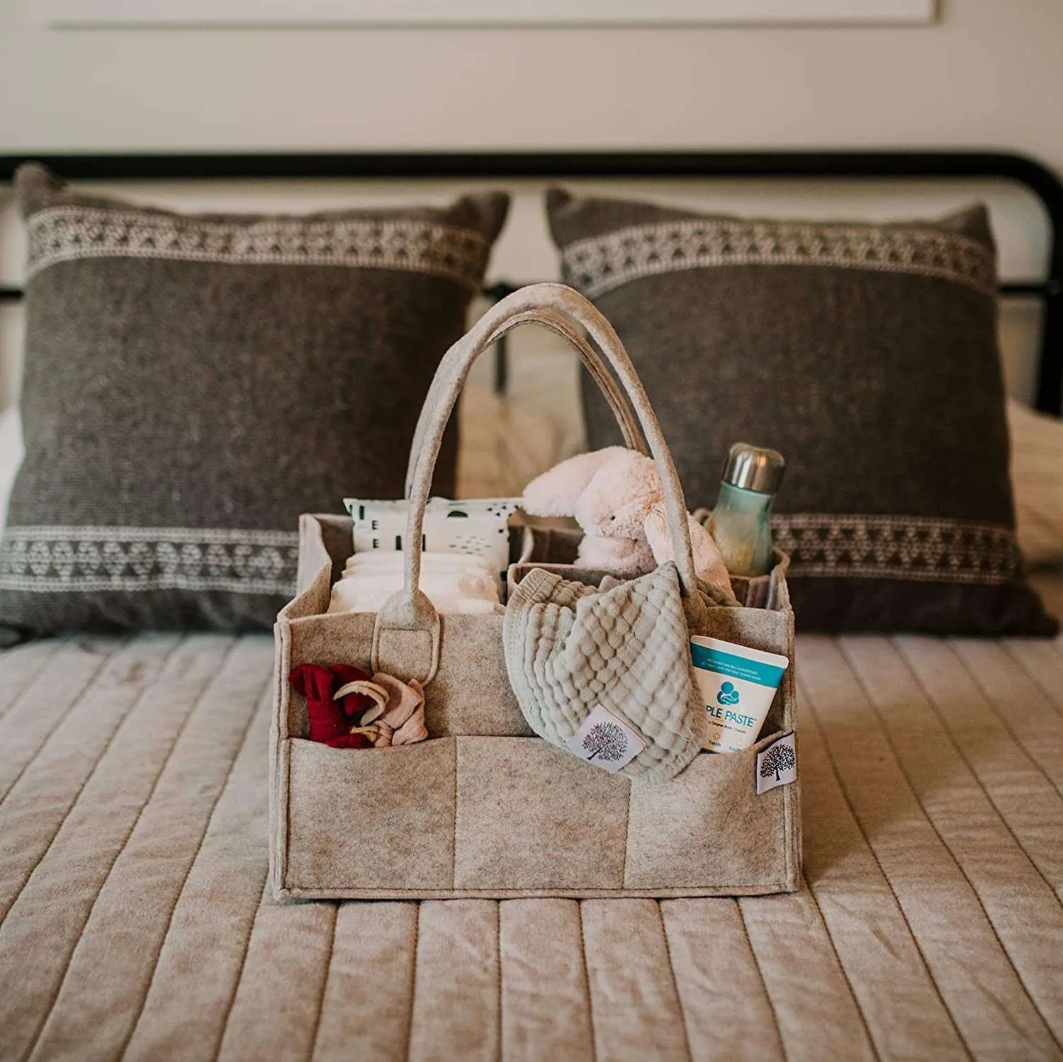 Parker Baby Diaper Caddy - Oatmeal