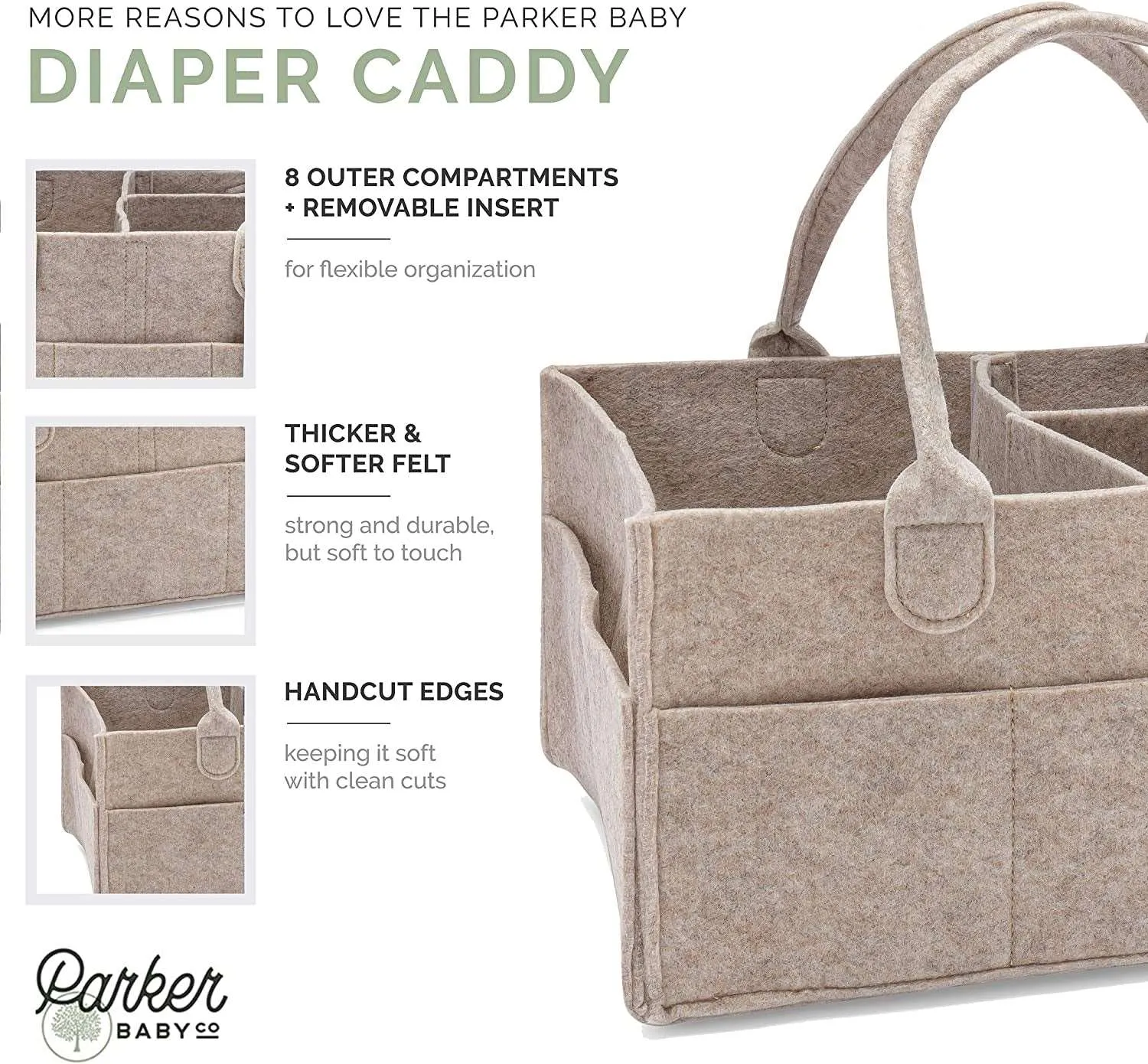 Parker Baby Diaper Caddy - Oatmeal