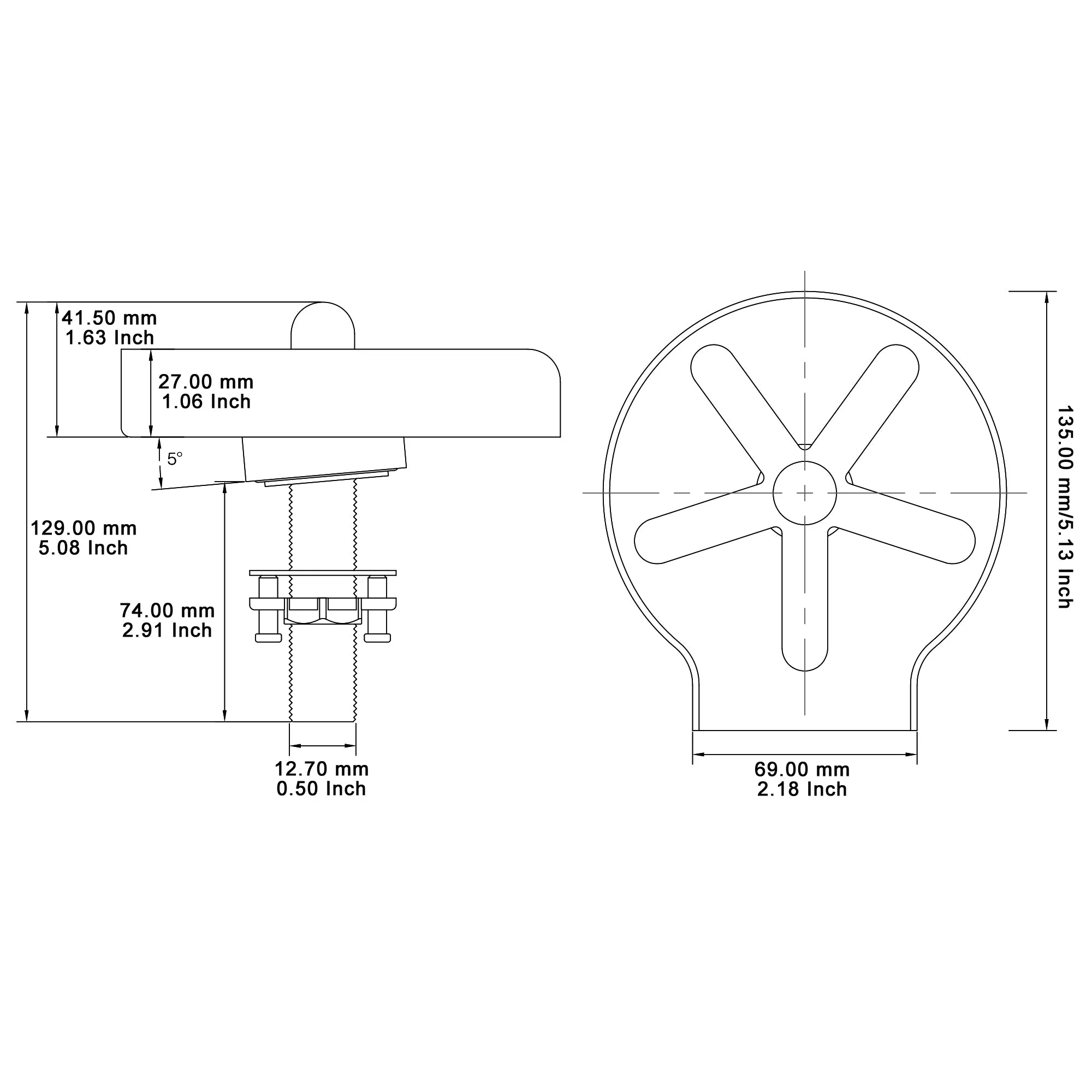 PARLOS Glass Rinser for Kitchen Sink with Supply Lines, Brushed Nickel, 1438502