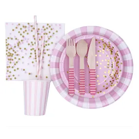 Party Tableware | Classic Pink | 16 Guests
