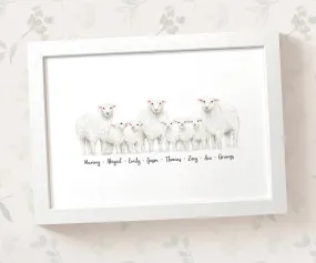 Personalised Sheep Family Portrait