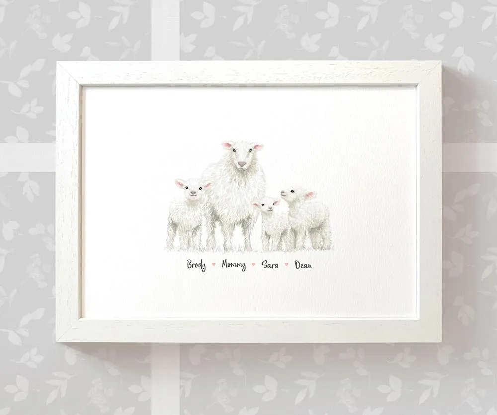 Personalised Sheep Family Portrait