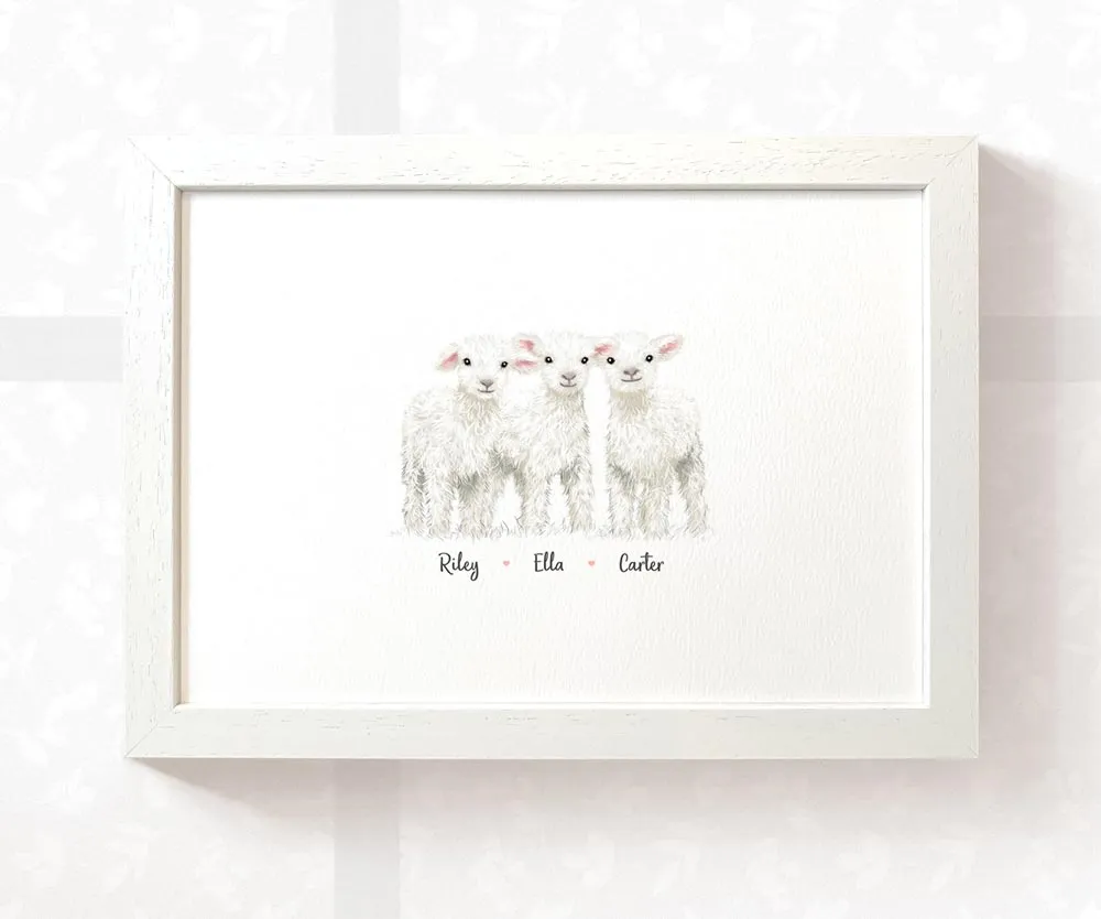 Personalised Sheep Family Portrait