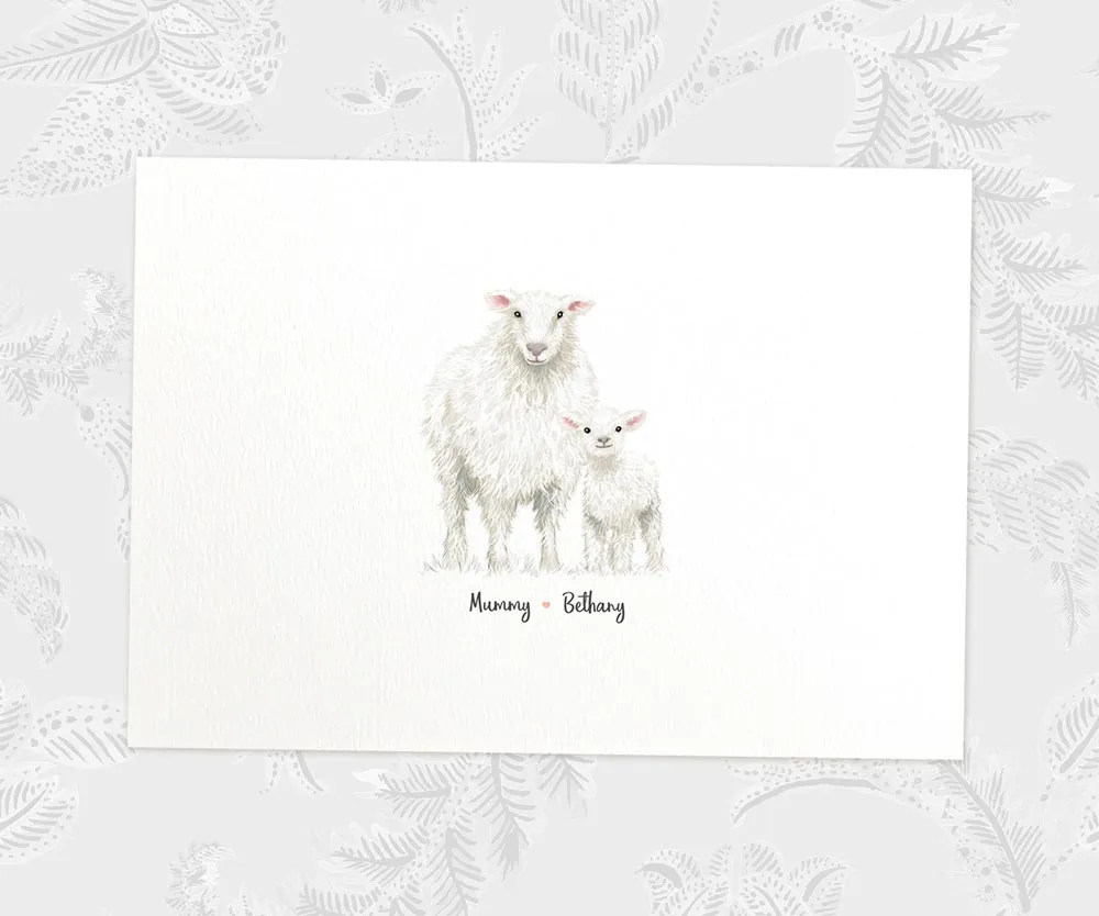 Personalised Sheep Family Portrait