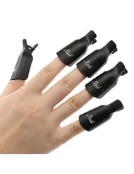 Plastic Nail Clips for Soak Off UV Gel Polish Removal