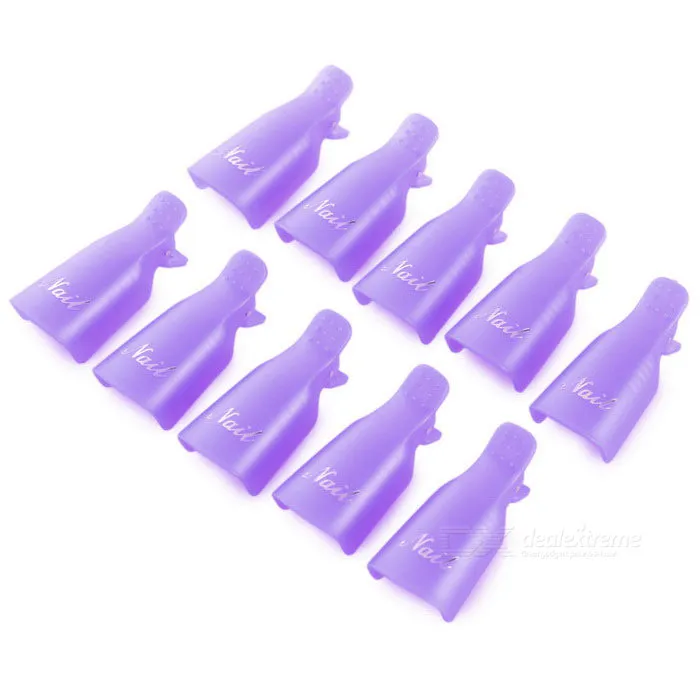 Plastic Nail Clips for Soak Off UV Gel Polish Removal