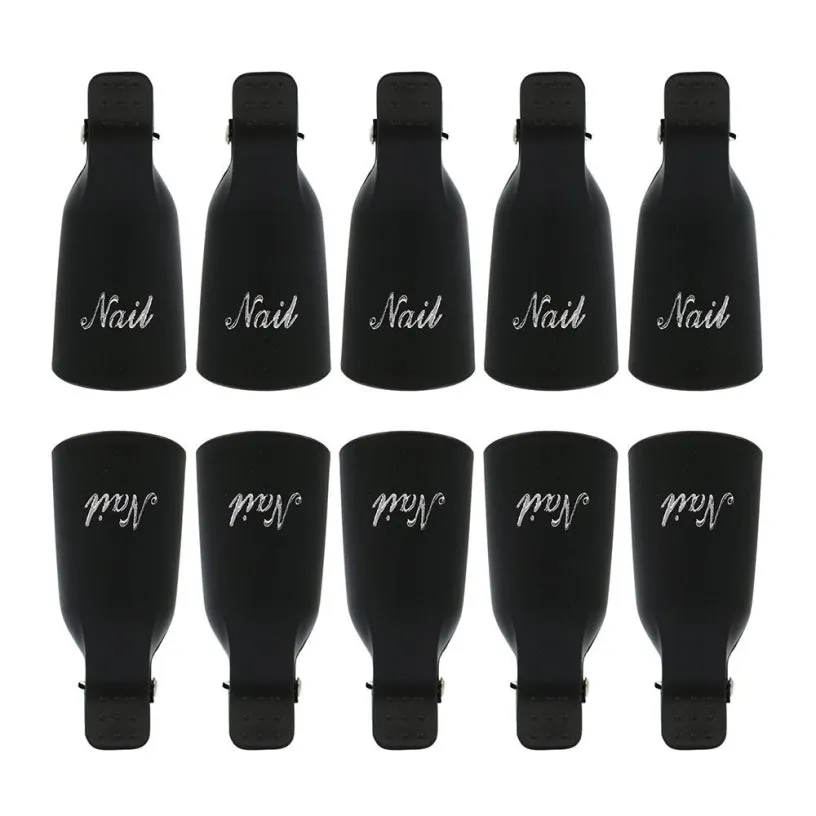 Plastic Nail Clips for Soak Off UV Gel Polish Removal