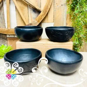Set of 4 Clay Bowl - Barro Negro Oaxaca