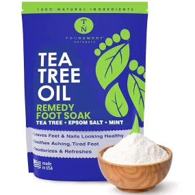 Tea Tree Oil Foot Soak With Epsom Salt & Mint, Feet Soak Helps Stubborn Foot