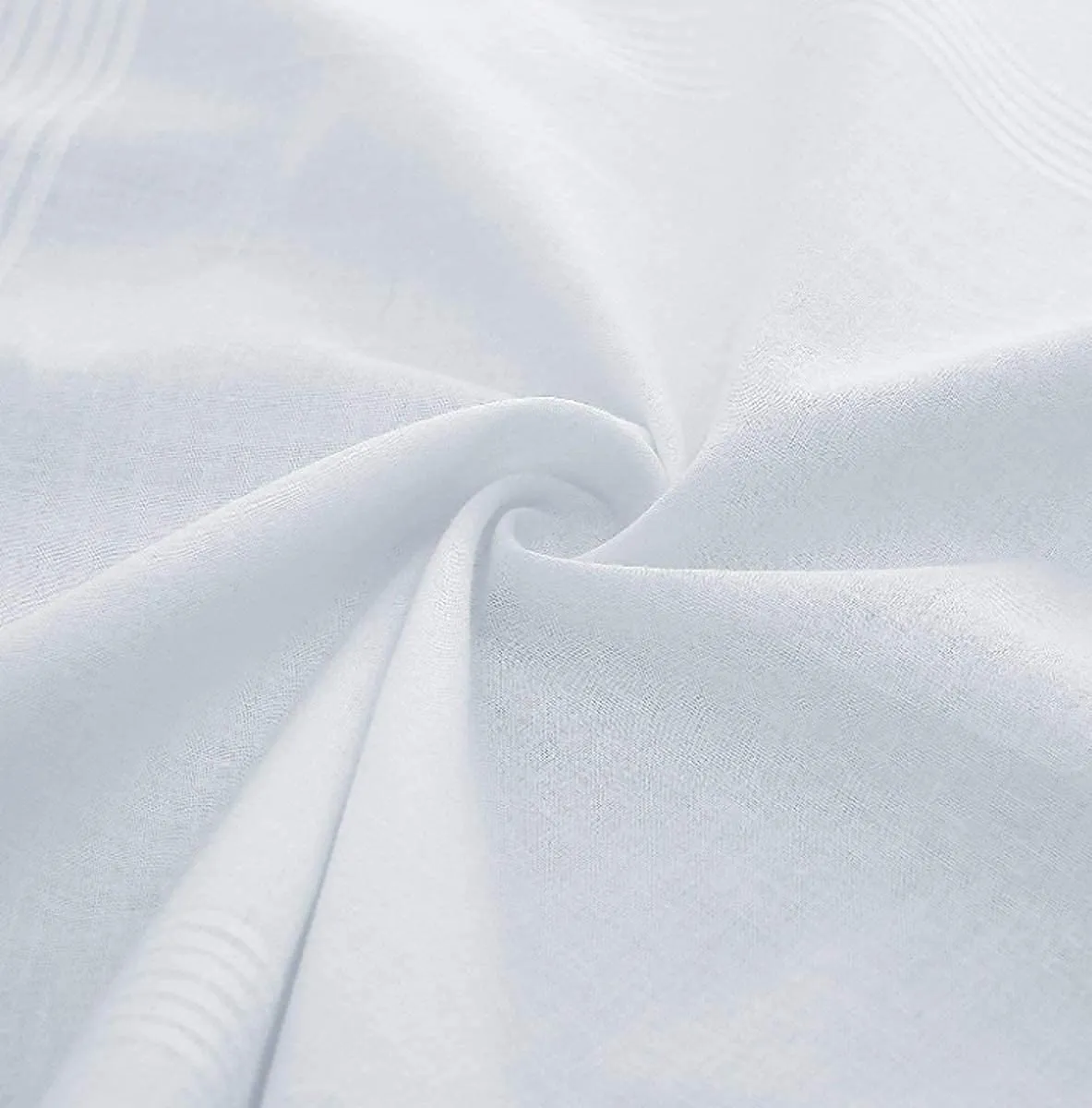 Urbane Home Home Cotton Premium Collection Handkerchief|Easy Wash & Premium Cotton Fabric|Size 44 x 44 CM, Pack of 6 (White)