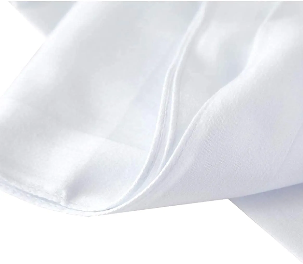 Urbane Home Home Cotton Premium Collection Handkerchief|Easy Wash & Premium Cotton Fabric|Size 44 x 44 CM, Pack of 6 (White)