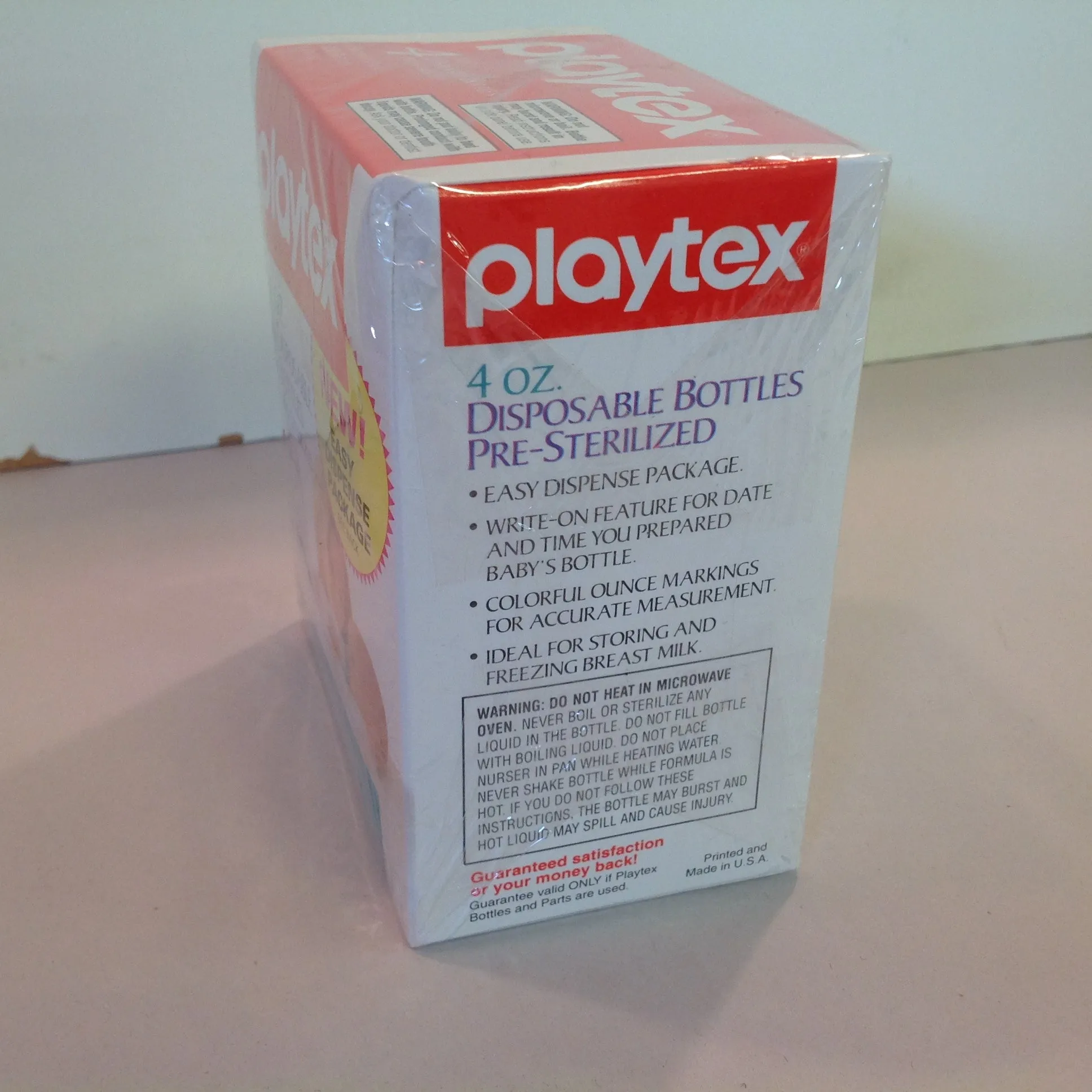 Vintage 1993 NOS Playtex 4 Ounce Pre-Sterilized Disposable Bottles