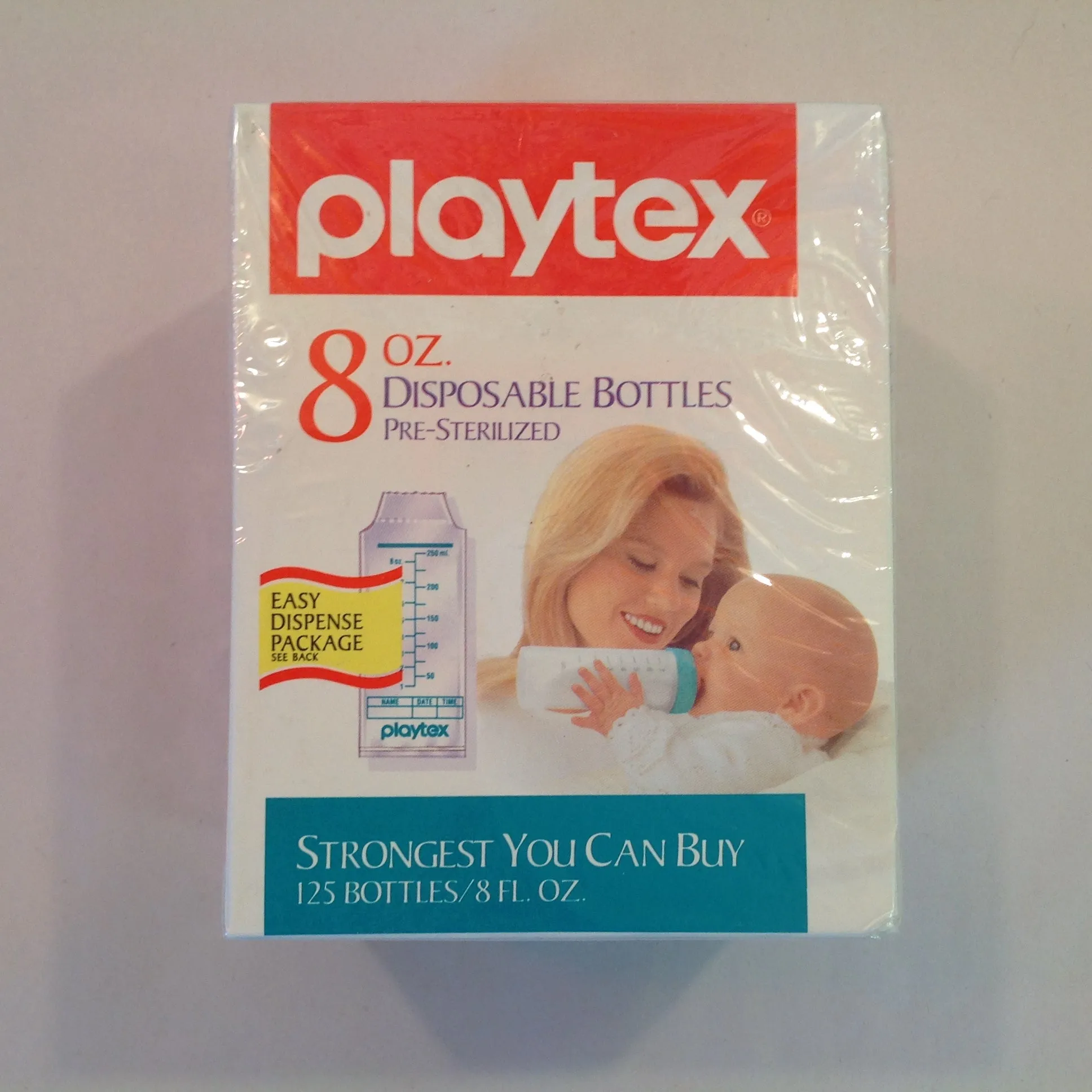 Vintage 1993 NOS Playtex 8 Ounce Pre-Sterilized Disposable Bottles Unused